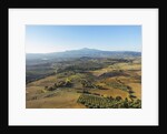 Drone air view of the town and Val d'Orcia by Anonymous