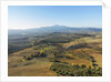 Drone air view of the town and Val d'Orcia by Anonymous