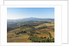 Drone air view of the town and Val d'Orcia by Anonymous