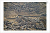 Aeriel view of the wall dividing Israel from the West Bank to prevent terror attacks by Anonymous