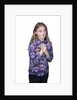 Portrait of teenage girl (16-17) on white background by Anonymous