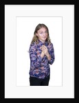 Portrait of teenage girl (16-17) on white background by Anonymous