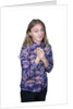 Portrait of teenage girl (16-17) on white background by Anonymous