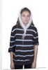 Portrait of teenage girl (16-17) on white background by Anonymous