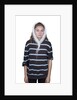 Portrait of teenage girl (16-17) on white background by Anonymous