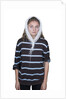 Portrait of teenage girl (16-17) on white background by Anonymous