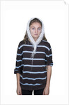Portrait of teenage girl (16-17) on white background by Anonymous