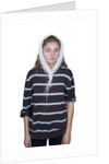 Portrait of teenage girl (16-17) on white background by Anonymous