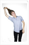 Woman pulling hair by Anonymous