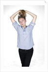 Woman pulling hair by Anonymous