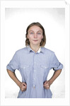 Woman with hands on hips by Anonymous