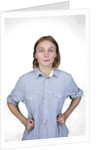 Woman with hands on hips by Anonymous