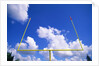 Football Goal Posts Against Sky by Anonymous