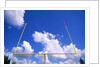 Football Goal Posts Against Sky by Anonymous