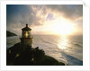 Lighthouse Overlooking Sunset by Anonymous