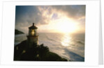 Lighthouse Overlooking Sunset by Anonymous