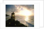 Lighthouse Overlooking Sunset by Anonymous