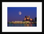 Moon Over Vancouver and Coal Harbor by Anonymous