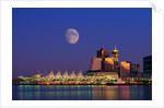 Moon Over Vancouver and Coal Harbor by Anonymous