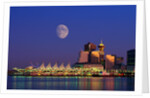 Moon Over Vancouver and Coal Harbor by Anonymous