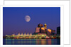 Moon Over Vancouver and Coal Harbor by Anonymous