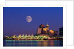 Moon Over Vancouver and Coal Harbor by Anonymous