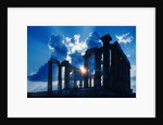 Sun Behind Temple of Poseidon by Anonymous