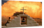 Church Bell and Cross at Twilight by Anonymous
