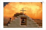 Church Bell and Cross at Twilight by Anonymous