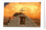 Church Bell and Cross at Twilight by Anonymous