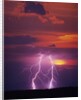 Lightning Storm at Sunset by Anonymous