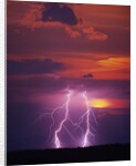Lightning Storm at Sunset by Anonymous