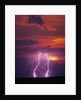 Lightning Storm at Sunset by Anonymous