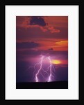 Lightning Storm at Sunset by Anonymous