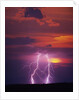 Lightning Storm at Sunset by Anonymous