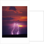 Lightning Storm at Sunset by Anonymous