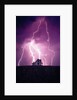 Lightning Behind a Farmhouse by Anonymous