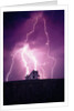 Lightning Behind a Farmhouse by Anonymous