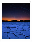 Star Trails Over Salt Pan by Anonymous