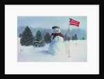 Golfing Snowman by Kirsten Soderlind