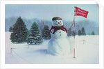 Golfing Snowman by Kirsten Soderlind