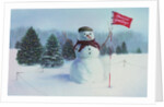 Golfing Snowman by Kirsten Soderlind
