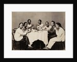Group of Young Chinese Men Having Lunch by Anonymous