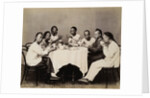 Group of Young Chinese Men Having Lunch by Anonymous