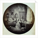 Albumen Print Portrait of a Young Woman Reading in One of Henry Arthur Herbert's Homes by Anonymous