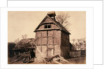 Timbered and Thatched Farm Building with Cart by Benjamin Brecknell Turner