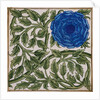 Blue Flower Watercolor Tile Design by William de Morgan