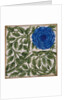 Blue Flower Watercolor Tile Design by William de Morgan