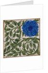 Blue Flower Watercolor Tile Design by William de Morgan