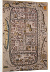 Map of Jerusalem and Surrounding Area Engraved by Joris Hoefnagel from Civitates Orbis Terrarum by Anonymous